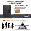 Ví Da Chính Hãng - Hộp Nhôm RFID Chống Trộm Bàn Chải Hợp Kim Microfiber Dây Kéo 266k 5