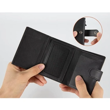 Ví Da Chính Hãng - Hộp Nhôm RFID Chống Trộm Bàn Chải Hợp Kim Microfiber Dây Kéo 266k 7