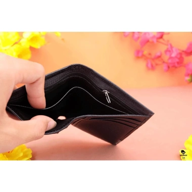 Ví da đứng da sọc phối kẻ xám - Sang trọng, giảm giá 349k (giá gốc 443k)