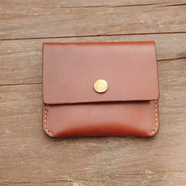Ví da đựng thẻ mini cúc bấm da bò nhập khẩu - Handmade, giảm còn 250.000₫ 3