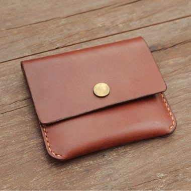 Ví da đựng thẻ mini cúc bấm da bò nhập khẩu - Handmade, giảm còn 250.000₫ 4