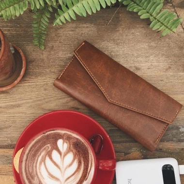 Ví da Handmade Letter Wallet Onetothree - Thiết kế sang trọng, chất liệu da thật, giảm giá 205.000₫