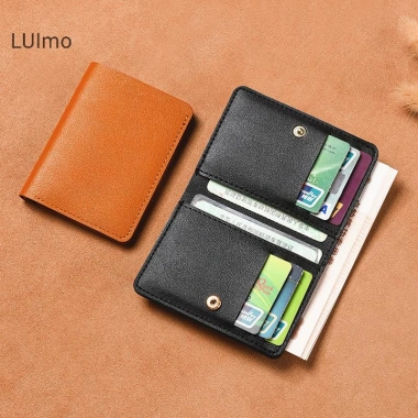 Ví da màu trơn nữ, nút mỏng, túi đựng tiền thẻ tín dụng SBS - Chỉ 41.100₫