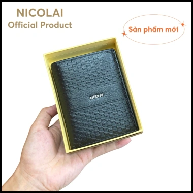 Ví da nam dáng đứng cao cấp Nicolai: Thời trang full hộp, giá chỉ 270.000₫