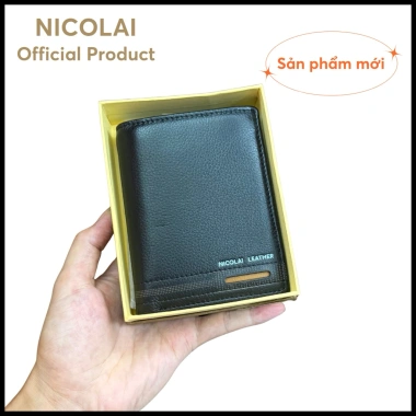 Ví da nam dáng đứng cao cấp Nicolai: Thời trang full hộp, giá chỉ 270.000₫