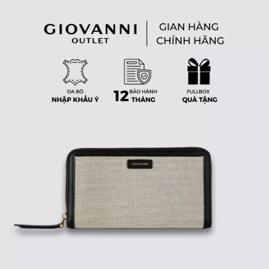 Ví Da Nữ Giovanni Long Zip – Vải Viền Da Bò Cao Cấp, Giá 1.449.000₫ 2