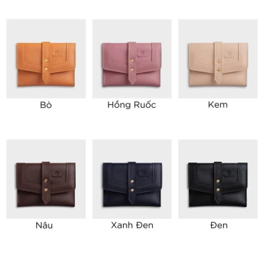 Ví da nữ mini YUUMY YV29 - Nhỏ gọn, đa màu, đựng tiền thẻ, free ship, chỉ 690.000₫