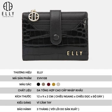Ví da nữ thời trang ELLY EVH108 - Sang trọng, giảm giá 20%, chỉ 524.250₫ 3