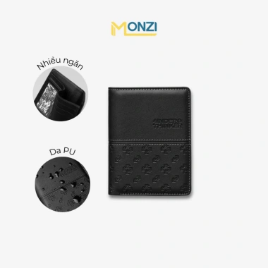 Ví Da PU Đứng Monogram RIONA Nam Nữ - Nhiều Ngăn Đựng Tiền Thẻ, Giá Giảm 205.000₫ | MONZI