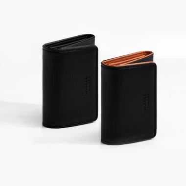 Ví Da PU LOGAN Nam Nữ Dập Chìm Monogram Nhỏ Gọn Trượt Nước Chính Hãng MONZI
