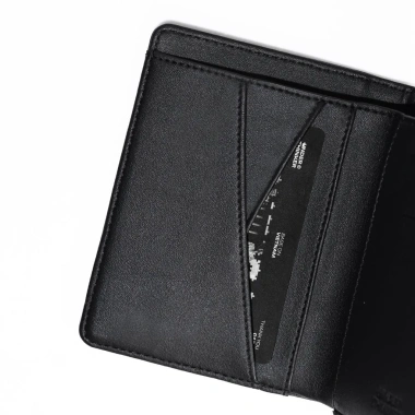 Ví Da PU Nam Monogram Dập Chìm Cao Cấp Thiết Kế Dọc Vertical | MONZI 205.000