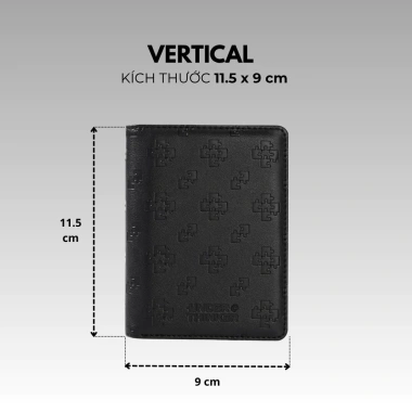 Ví Da PU Nam Monogram Dập Chìm Cao Cấp Thiết Kế Dọc Vertical | MONZI 205.000