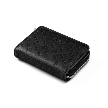 Ví da PU unisex RONAN dập chìm monogram, trượt nước, nhiều ngăn tiền thẻ - 249k