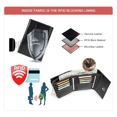 Ví da thật CONTACT'S nữ ngắn - Đựng tiền xu, thẻ RFID, Giá ưu đãi 613.613₫ 9