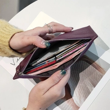 Ví da thật nữ 2.024 siêu mỏng, ly hợp tinh tế, thiết kế cao cấp - Giá 296.101₫ 2