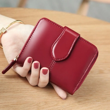 Ví Da Thật Nữ Retro Dầu Sáp Đa Năng Ngắn Gọn, Đựng Thẻ và Tiền, Giá Ưu Đãi 291k 10