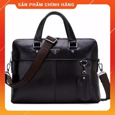 Ví da thật Sapolney 239 - Túi laptop 14 inch, da bò cao cấp, chống thấm, giá 2.09 triệu