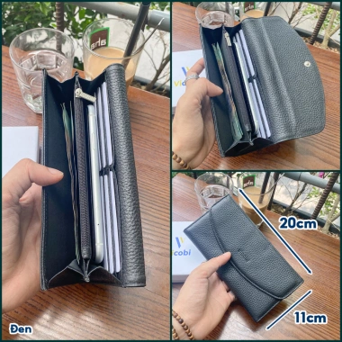 Ví dài nữ da bò Harris Vicobi D5 - Bóp cầm tay đựng thẻ, giấy tờ, chỉ 469.000₫ 3