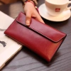 Ví dài nữ da bò lớp đầu, khóa an toàn, thiết kế mỏng thời trang Châu Âu Mỹ - 259.663₫ 9