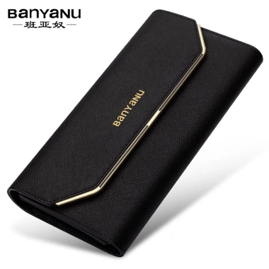 Ví Dài Nữ Da Thật Da Bò Ba Lạnh Thiết Kế Mỏng Thời Trang Đơn Giản 399.600₫