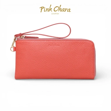 Ví Dài Nữ Khóa Kéo Da Bò Thật Pink Ohara - Thiết Kế Sang Trọng, Giá chỉ 820.000₫