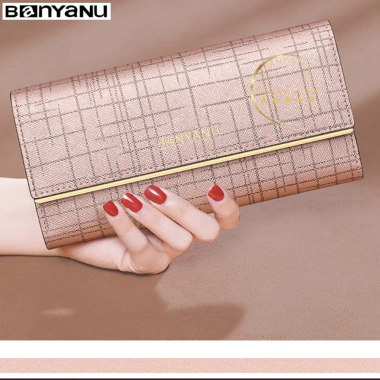 Ví dài nữ lắp gập da bò BANYANU cao cấp, cầm tay sang trọng, hộp quà sinh nhật 6