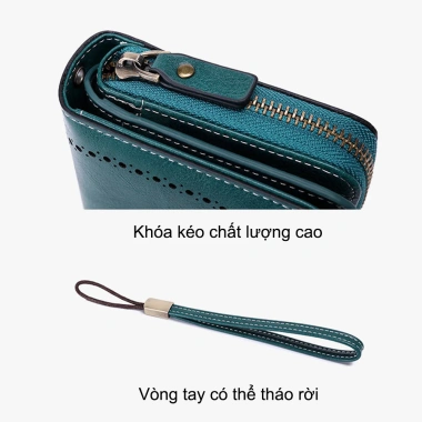 Ví dài RFID đa năng dây đeo cổ tay thanh lịch cho nữ - Giá chỉ 284.732 VND giảm sâu 5
