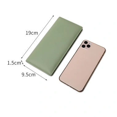 Ví dài RFID nữ PU sang trọng, ngăn tiền xu và thẻ, giảm giá 18.5k 6