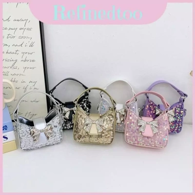 Ví dây chuyền Sequin ngọt ngào cho bé gái - lớp lót Polyester thoáng khí, thích hợp đi chơi hàng ngày - giảm giá 20%