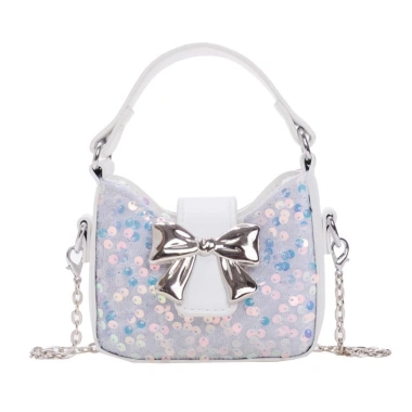 Ví dây chuyền Sequin ngọt ngào cho bé gái - lớp lót Polyester thoáng khí, thích hợp đi chơi hàng ngày - giảm giá 20%