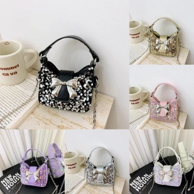 Ví dây chuyền Sequin ngọt ngào cho bé gái - lớp lót Polyester thoáng khí, thích hợp đi chơi hàng ngày - giảm giá 20%