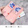 Ví dây kéo nữ da PU siêu mỏng, chống trộm, đựng tiền xu, hộp thẻ tối giản 4