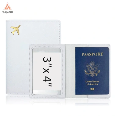 Ví du lịch da SAjeNH Nam Nữ hộ chiếu & thẻ tín dụng, hộp đựng thời trang, bảo vệ an toàn, mới 27k