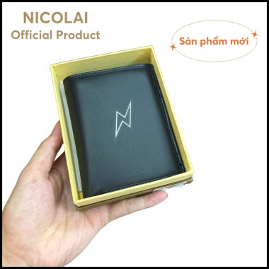 Ví đựng nam da thật 100% Nicolai full hộp - Thiết kế đứng sang trọng, chỉ 270.000₫