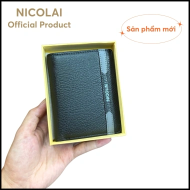 Ví đựng nam da thật 100% Nicolai full hộp - Thiết kế đứng sang trọng, chỉ 270.000₫