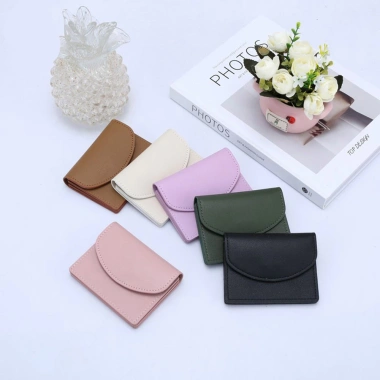 Ví đựng thẻ ngắn khóa kéo màu trơn cho nữ - Đựng tiền xu tiện lợi, giá 51.367₫, giao hàng địa phương