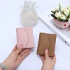 Ví đựng thẻ ngắn khóa kéo màu trơn cho nữ - Đựng tiền xu tiện lợi, giá 51.367₫, giao hàng địa phương 4