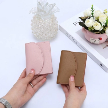 Ví đựng thẻ ngắn khóa kéo màu trơn cho nữ - Đựng tiền xu tiện lợi, giá 51.367₫, giao hàng địa phương