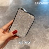 Ví đựng thẻ nữ đa ngăn mini, bọc card ngắn đính đá kim cương nhân tạo - Giá 216.000₫ 5