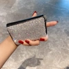 Ví đựng thẻ nữ đa ngăn mini, bọc card ngắn đính đá kim cương nhân tạo - Giá 216.000₫ 8