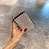 Ví đựng thẻ nữ đa ngăn mini, bọc card ngắn đính đá kim cương nhân tạo - Giá 216.000₫ 9