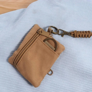 Ví đựng tiền xu cổ treo DARON mini vải Oxford, dây kéo nylon bền, có dây buộc, túi thẻ - Giá 87.480₫ 9