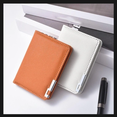 Ví đựng tiền xu HAPPYLEAF66 siêu mỏng da PU Cam Đen Xám Trắng, đựng thẻ ID nam nữ, giảm 19% còn 48,816₫ 4
