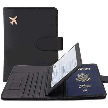 Ví Hộ Chiếu Bao Da RFID Khắc Tên Unisex Quà Tặng Anh và Cô 74.304₫