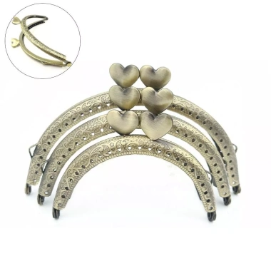 Ví khung kim loại OLVIDO Kiss Clasp 8.5-12.5cm - Túi vintage DIY, giá chỉ 56.100₫ 8