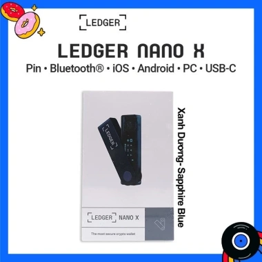 Ví lạnh Ledger Nano X chính hãng Pháp - Bảo mật cao, hỗ trợ Bluetooth, giảm giá tới 21 phần trăm, chỉ 3,6 triệu