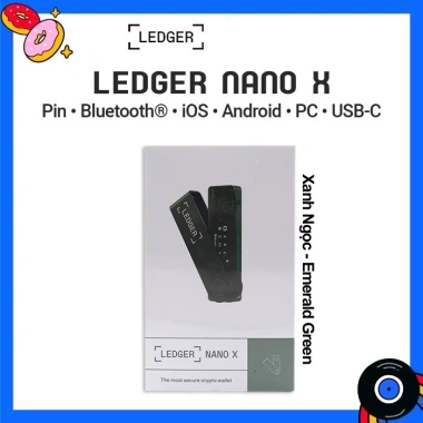 Ví lạnh Ledger Nano X chính hãng Pháp - Bảo mật cao, hỗ trợ Bluetooth, giảm giá tới 21 phần trăm, chỉ 3,6 triệu