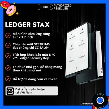 Ví lạnh Ledger Stax - Đại Lý Ủy Quyền, Bảo mật, Thiết kế Sang Trọng, Giá 11.830.000 VND 3