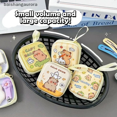 Ví Mini Capybara Dễ Thương Chống Thấm Nước Hộp Bảo Quản Di Động Cho Tiền Xu Nhỏ 4