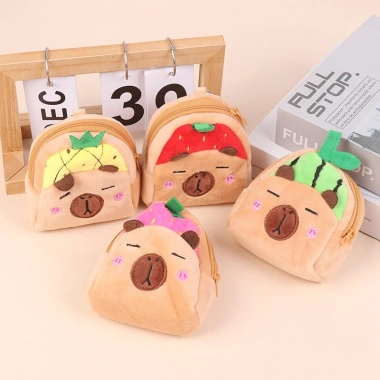 Ví Mini Capybara Dễ Thương Chống Thấm Nước Hộp Bảo Quản Di Động Cho Tiền Xu Nhỏ 7